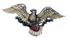 Syroco Bald Eagle Shield Hanging Wall Plaque 5172 22.5" Vintage Retro MCM 1966