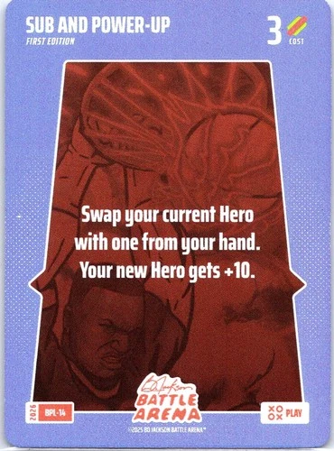 Bo Jackson Battle Arena  1st Edition BONUS Play BPL-14 SSP Sub and Power-Up