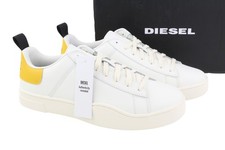 DIESEL Men Sneakers S-Clever Low Lace EU45 Leather White Almond Toe Trainers