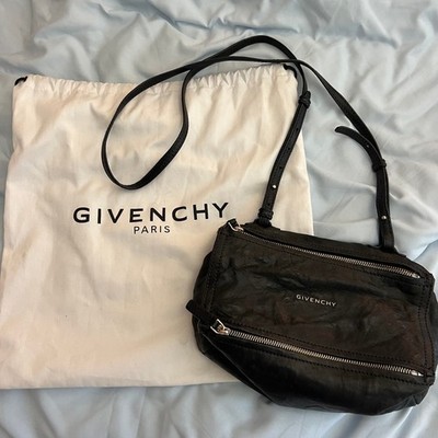 Authentic Givenchy Pandora mini cross over black leather bag, only worn twice!