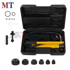 10T 1/2"-2" Hydraulic Knockout W/ 6Dies Hydraulic Knockout Punch Driver Tool Kit