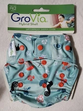 NEW GroVia Hybrid Shell Waterproof Diaper Cover  One-Size AI2 Shell Chesapeake