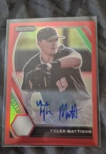 2021 Panini Prizm Draft Picks - Tyler Mattison #PDP104 Red Prizm Autographs /50