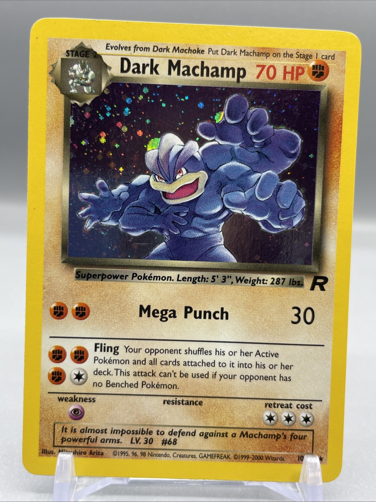 Dark Machamp 10/82 Team Rocket Holo Rare Pokemon Card, NM