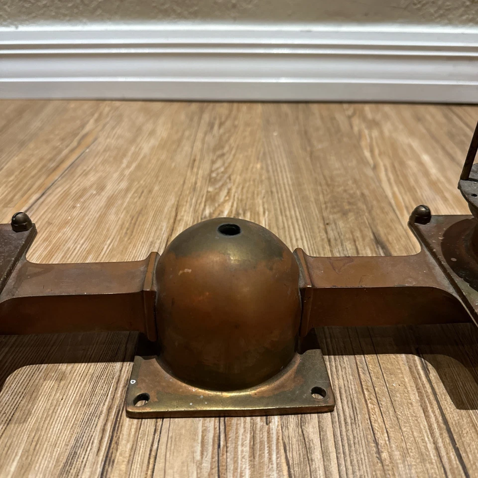 Antique Historical NYC Subway Circa 1920’s Copper Subway Station Light Fixture  - Image 3 of 4