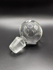 Vintage Clear Glass Decanter Stopper 19mm Ground Joint Ball Top Replacement