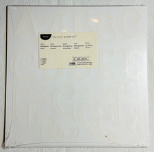 CREATIVE MEMORIES ABC/123 STICKERS LETTERS WHITE SWIRLY NIP
