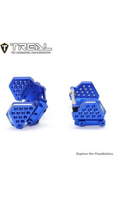Treal TRLX003LB2FGD Aluminium 7075 blau Stoßdämpferhalterungen vorne & hinten für TRX-4M