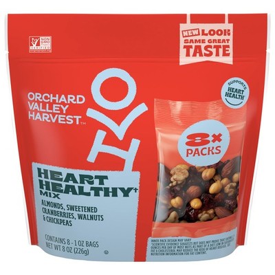 Orchard Valley Harvest Heart Healthy Blend, 1 1 Ounce (Pack of 8), White