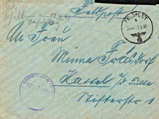 Dt.Feldpost 2.WK FPN L 20909 2.Battr.le.Flak-Abtl.74