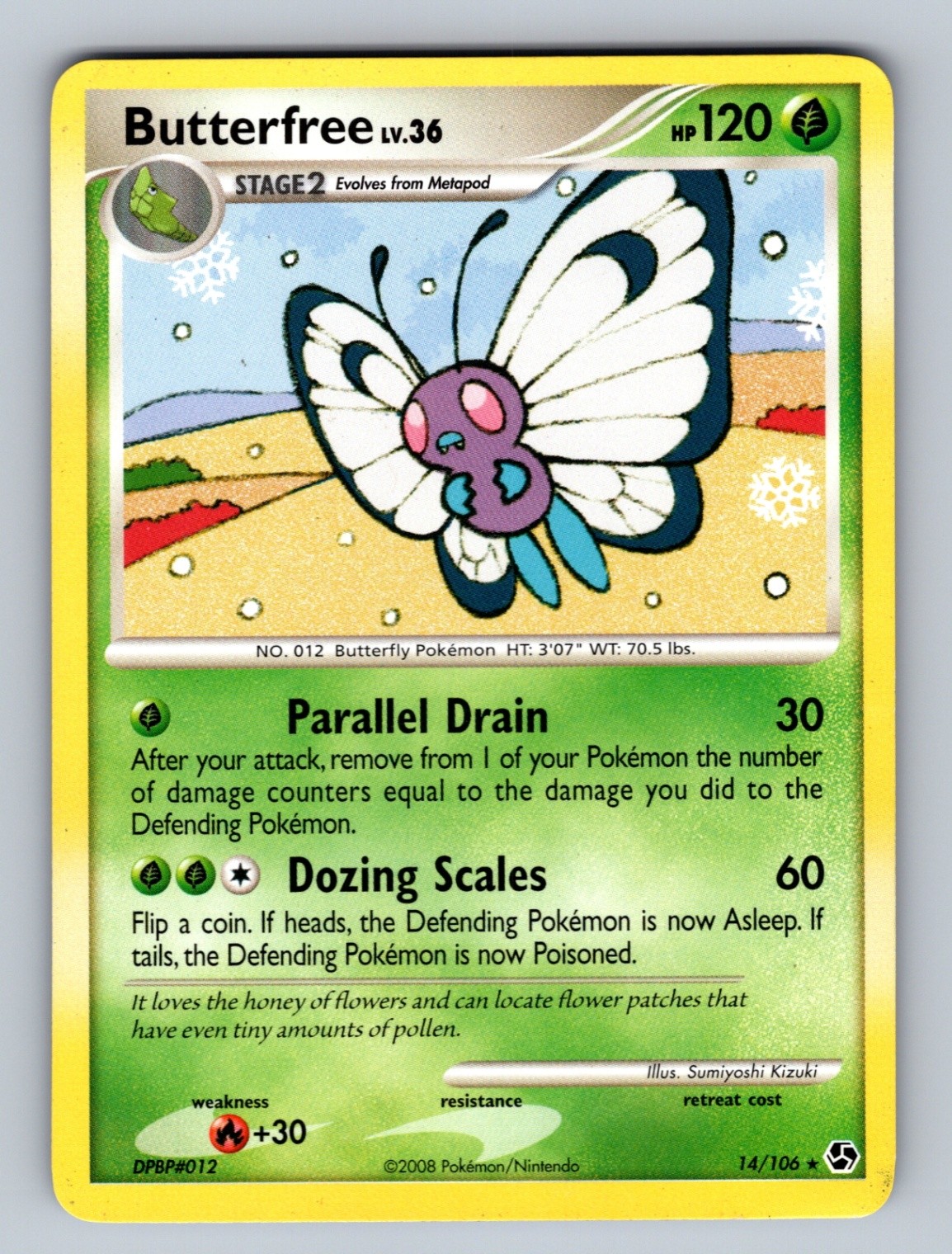 Butterfree - 14/106 Rare Great Encounters - LP Pokemon TCG