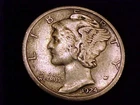 1924-S  Mercury Dime, Fine grade