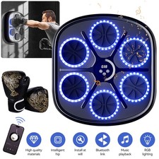 Wall Mount Boxing Training Target Bluetooth Music React Exercise Machine +Gloves