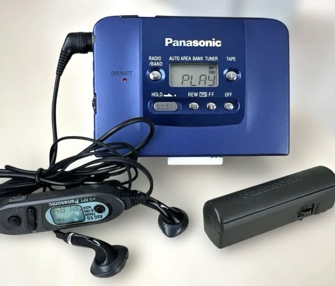 Panasonic RQ-SX22V Portable Cassette Player Lightweight Black