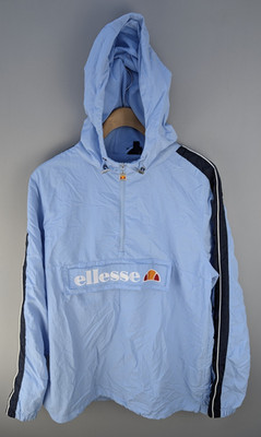 Ellesse Tonvilli Jacket Pullover Light Blue Half Zip Windbreaker Womens UK12