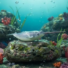 Narwhal Figurine Educational Ocean Creature Figurine Gift Idea for Playtime