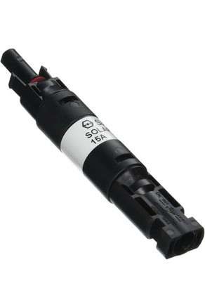 Waterproof Male Female Connector Fuse Holder 15A Solar DC In-Line Fuse.