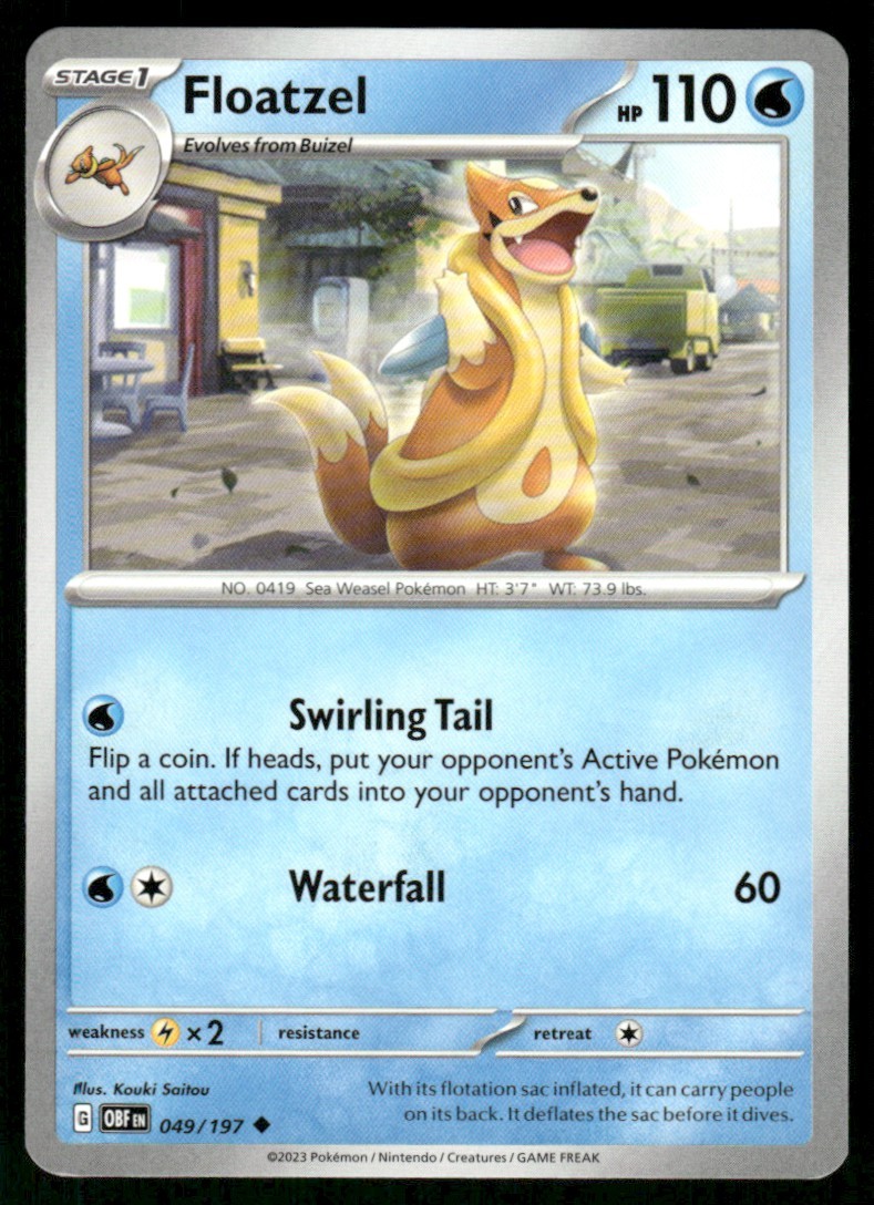 2023 Scarlet & Violet Series - Obsidian Flames Floatzel Uncommon #49