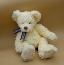 Russ Berrie Co. BUCKINGHAM  14" Plush Teddy Bear Stuffed Animal Cream