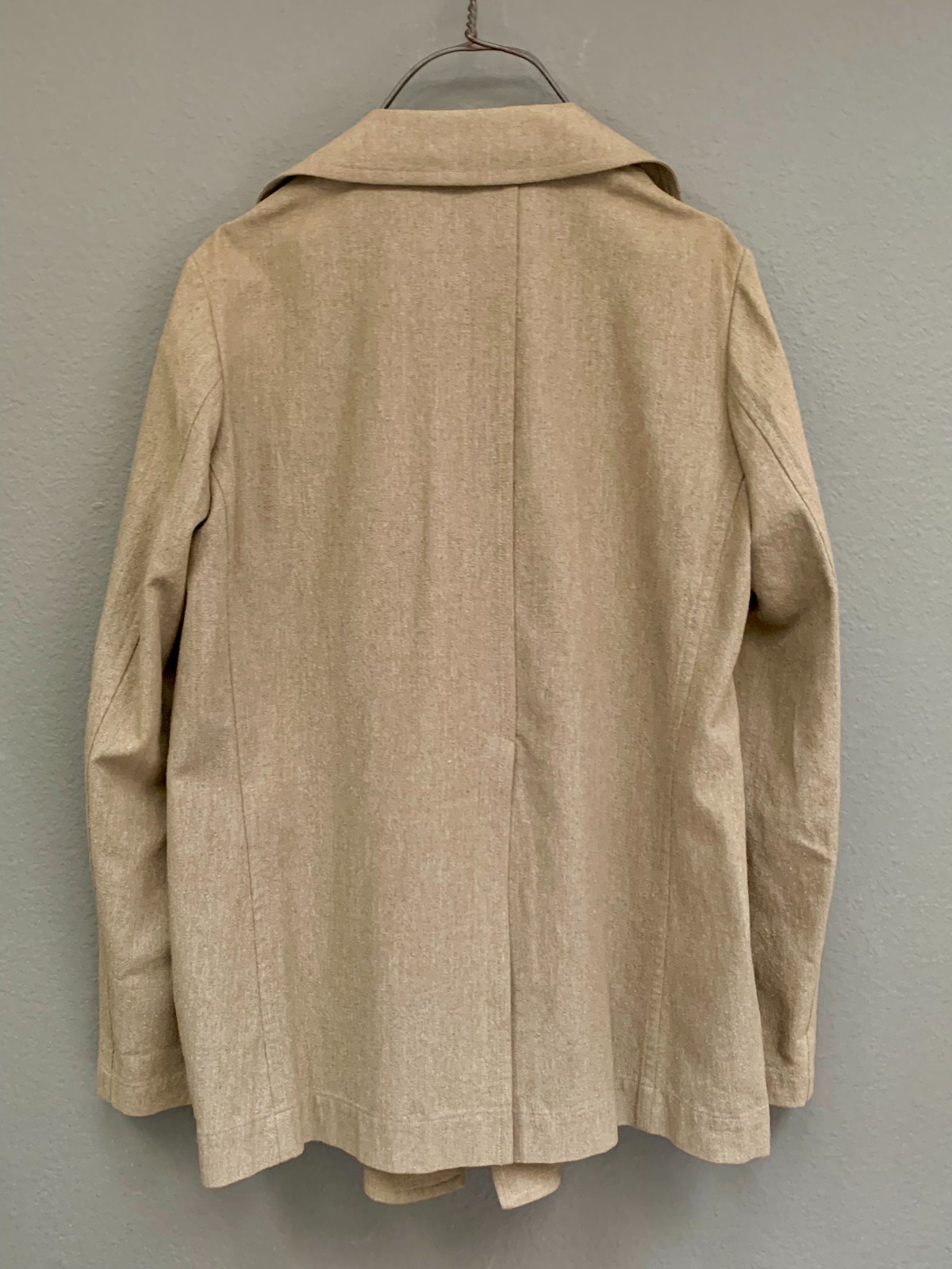 Y’s Yohji Yamamoto Women’s Olive Silk Noil Double-Breasted Jacket Size 3 Japan image 2