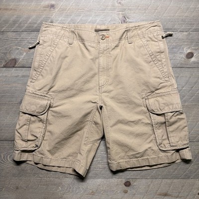 LL Bean Shorts Mens 36 Allagash 10'' Cargo Rugged Cotton Canvas Dark Khaki
