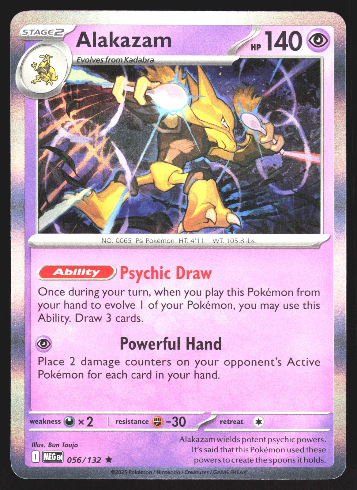 Alakazam 056/132 Holo ME01: Mega Evolution LP-NM
