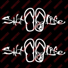Salt Life Decal Hawaii Vinyl Stickers Hawaiian Sandals Decals - Any Size
