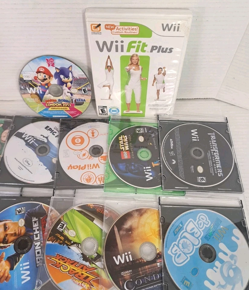 Lote de 20 Videojuegos Nintendo Wii Solo Disco Mario Disney Transformers TMNT LEER Foto 3 de 4