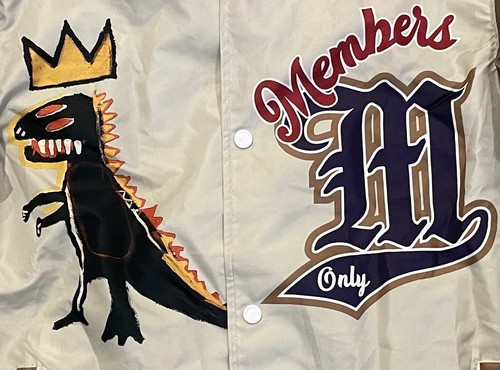 Jean-Michel Basquiat Members Only Varsity Bomber Jacket Mona Lisa Graffiti NYC S - Picture 2 of 12