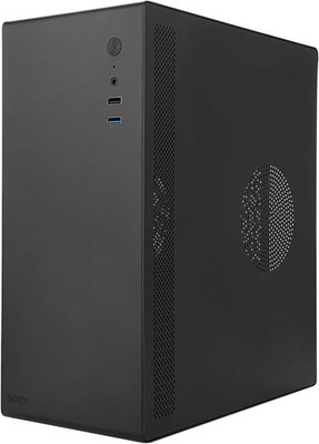 Iesooy Micro ATX Case, MATX Case Mini PC ITX Desktop Computer Black 