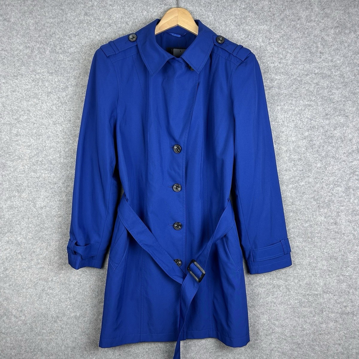 M&S Collection Stormwear Trench Coat Womens UK 20 Royal Navy Blue