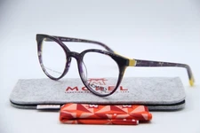 NEW MOREL NOMAD 3035N PP 012 PURPLE HAVANA YELLOW AUTHENTIC EYEGLASSES 49-18