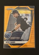 2025 Panini Prizm - Bryce Rainer #223 Orange Pulsar Prizm /399 (RC)