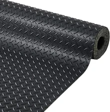 6-22 FT 2.8mm Thick Garage Floor Mat, Durable PVC Rubber Non-Slip, Leak-Proof