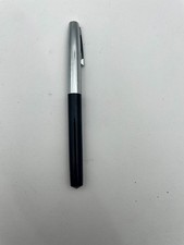 Vintage Sheaffer Fountain Pen Black & Silver Steel M Nib Made in USA Collectible