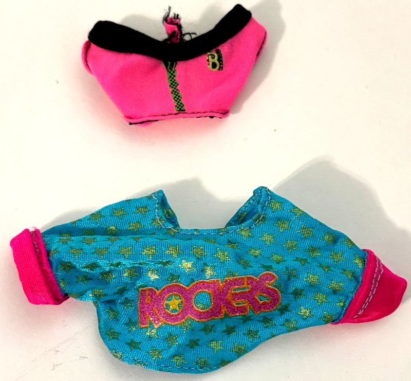 Barbie Rockers Tops 1986 Mattel Blue Pink 2 pieces #3158 Vintage