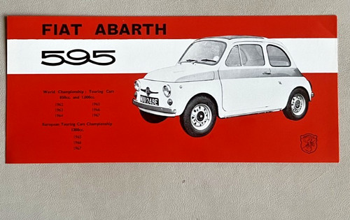 Fiat Abarth 595 1968 UK Leaflet