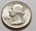 1964 Washington Quarter • 90% Silver • Strong Detail NMM   X47