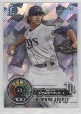 2018 Bowman Scouts' Top 100 Atomic Refractor 123/150 Brent Honeywell #BTP-22 3zk