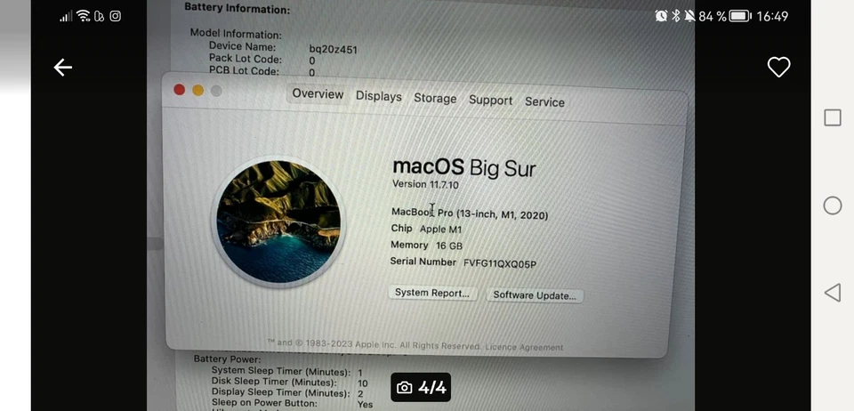 Apple MacBook Pro 2020 M1 13.3" - Bild 4 von 4