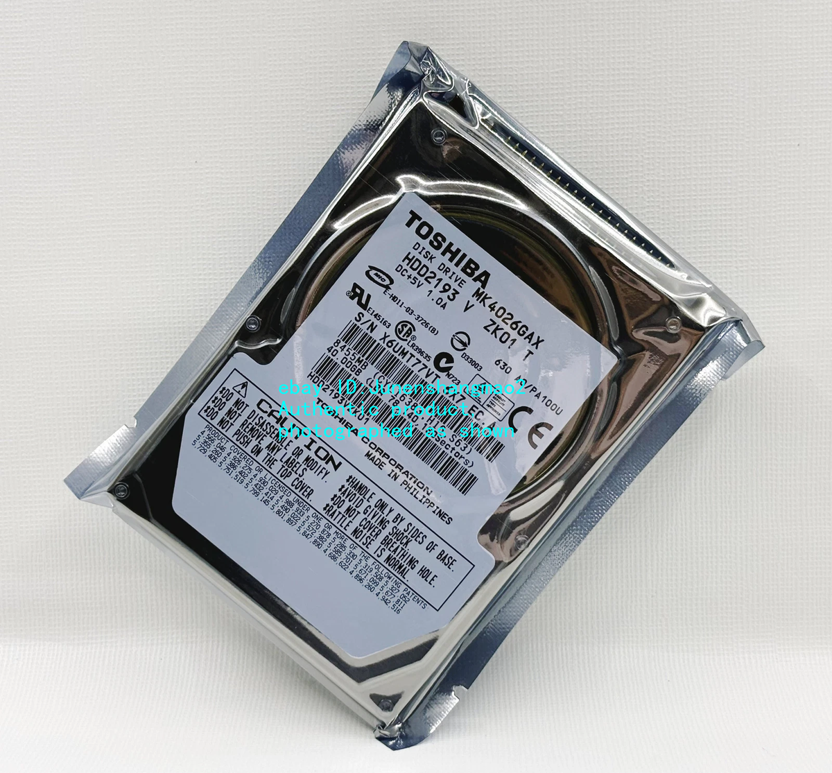2017年製 TOSHIBA stainless drum Toshiba MK4034GSX SATA Hard Drive