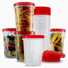 Freezer Containers for Food 32 Oz - 10 Pack Freezer Storage Containers with...