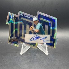 2024 Leaf Metal Top 100 Autograph Die Cut /15 Colt Emerson Mariners SP DS1