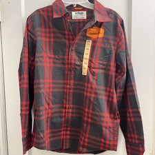Urban Pipeline BOYS Red Plaid Long Sleeve Max Flex Button Down Shirt XL