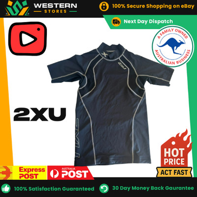 NEW GENUINE 2XU Mens Compression Short Sleeve High Performance Power Top S Small