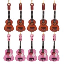 10pcs Christmas Miniature Guitar Mini Christmas Tree Hanging Ornament
