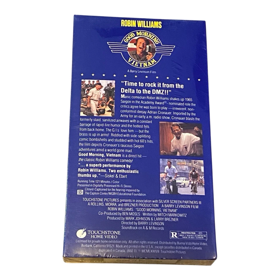 Good Morning Vietnam (VHS, 1995) - Brand New Sealed - Robin WIlliams Foto 3 de 3