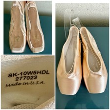 Gaynor Minden Lyra Ballet Pointe Shoes SK-10W5HDL Never used 10 W 5-522-33 USA