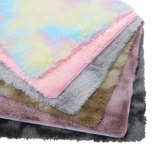 Faux Fur Fluffy Shag Rug Long Pile Non-Skid Furry Carpet in Many Colors + Sizes - Picture 3 of 102
