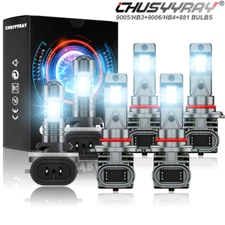 For Pontiac Grand Prix 2004-2008 Combo Front LED Headlight + Fog Light Bulbs